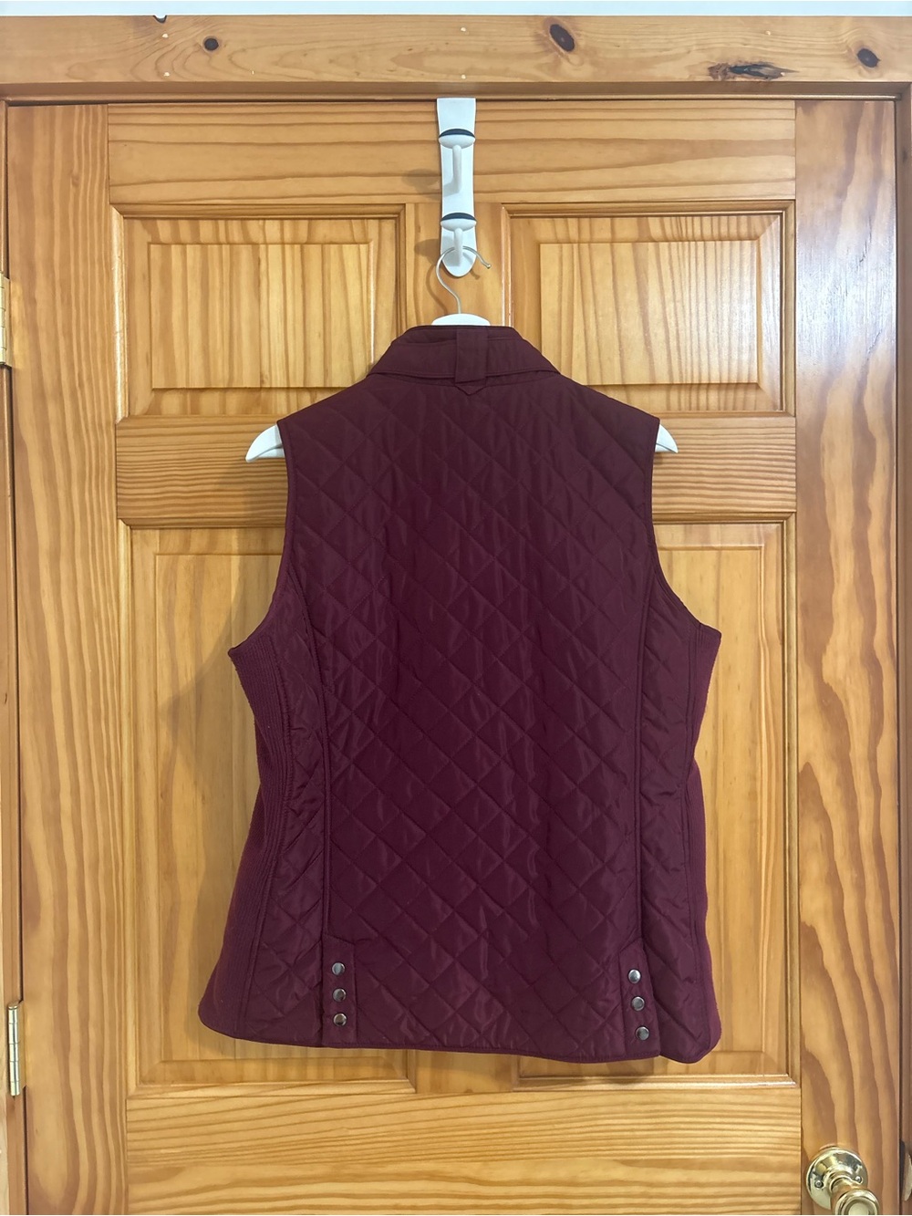 Market & Spruce Size Large Maroon Quilted Vest - Picture 8 of 8
